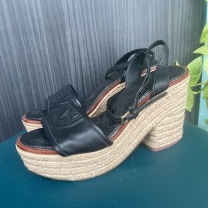 Tory Burch Navy Espadrilles